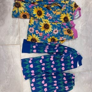 Little Sleepies and Hanna Andersson Girls 4T Pajama Sets